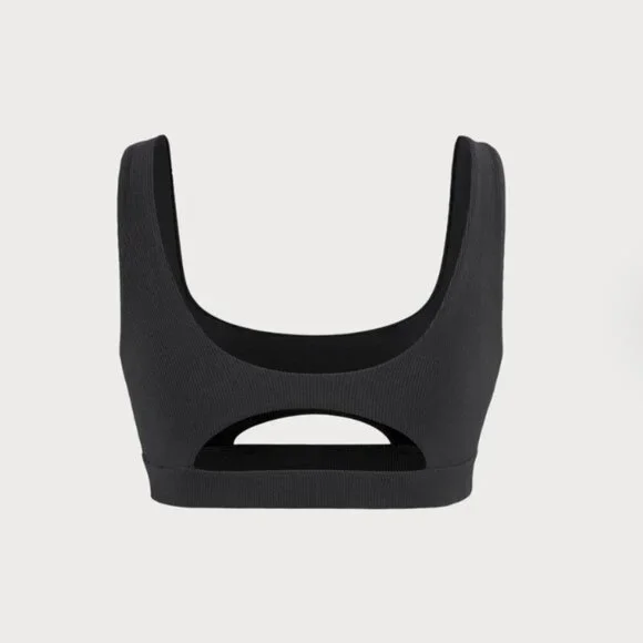 BERLOOK Black Cutout Ribbed Plus Size Bikini Top AND Ribbed Plus Size BOTTOM 17 - Picture 10 of 16